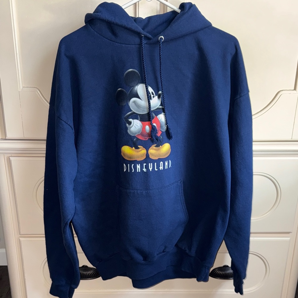 Disney Navy Hoodie with Classic Mickey Mouse Graphic